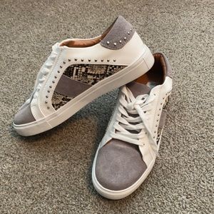 Snake print sneakers